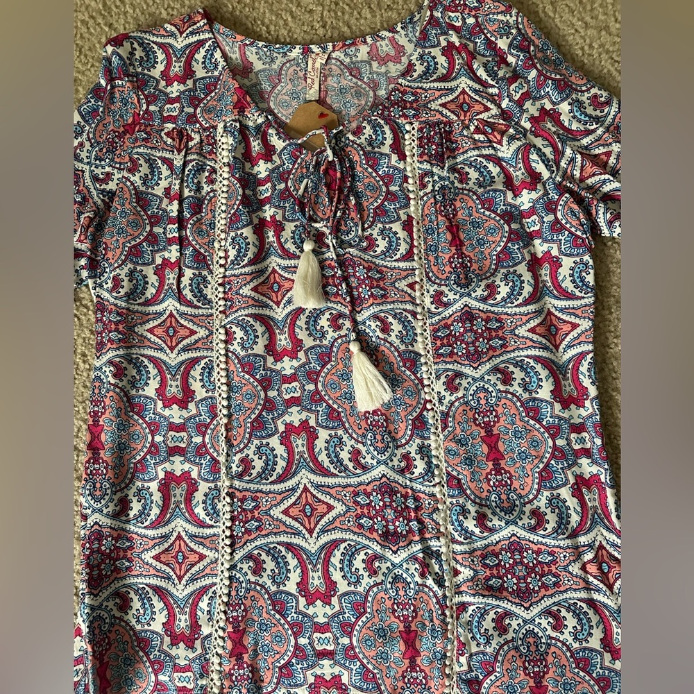 NWT Red Camel boho print top size M - Picture 4 of 8